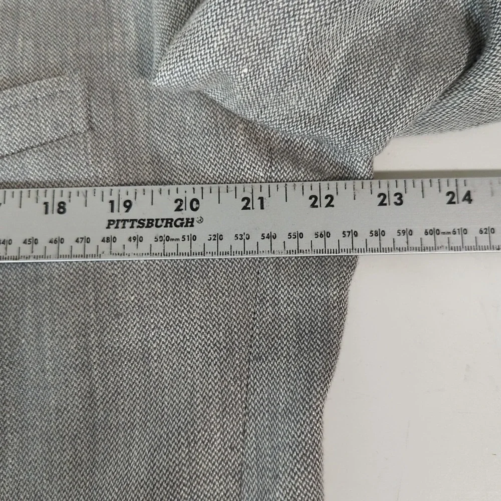 Brooks Brothers Sport Coat Blazer Mens 43R Light Gray Silk Linen Wool Italy Made